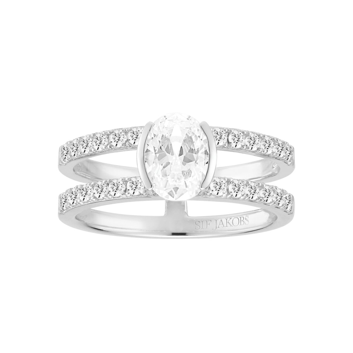 Sif Jakobs Ellisse SJ-R2357-CZ-54 - Dames - Ring - Zilver - Maat 54