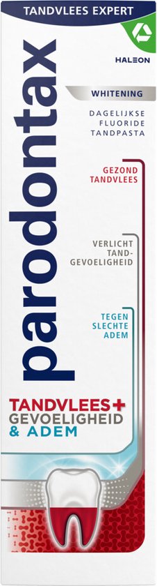 Parodontax Tandvlees Expert tandpasta, whitening. Voor gezond tandvlees, tegen slechte adem en gevoelige tanden.