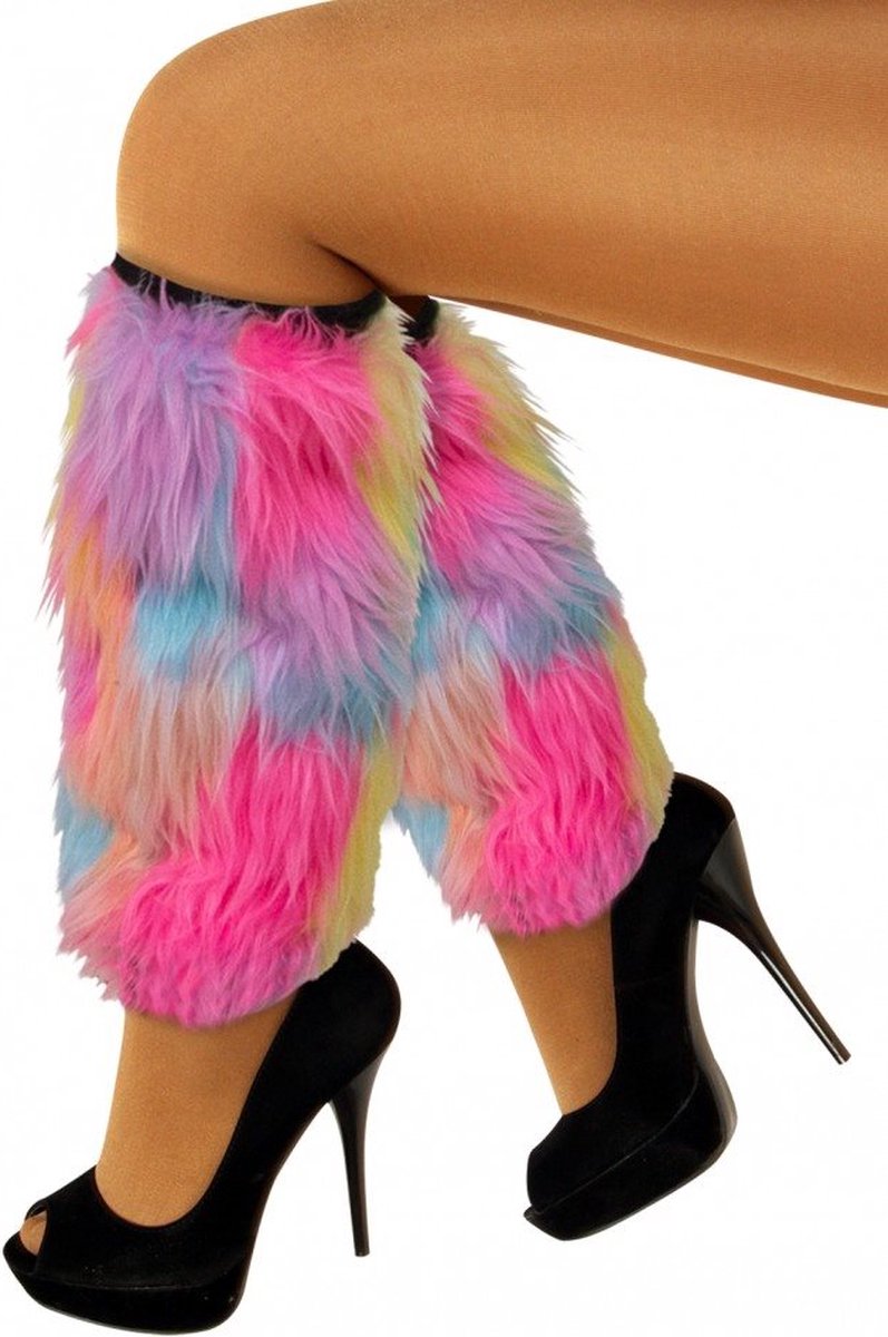 Beenwarmers pluche Pastel