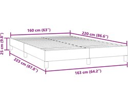 vidaXL - Bedframe - zonder - matras - 160x220 - cm - fluweel - zwart