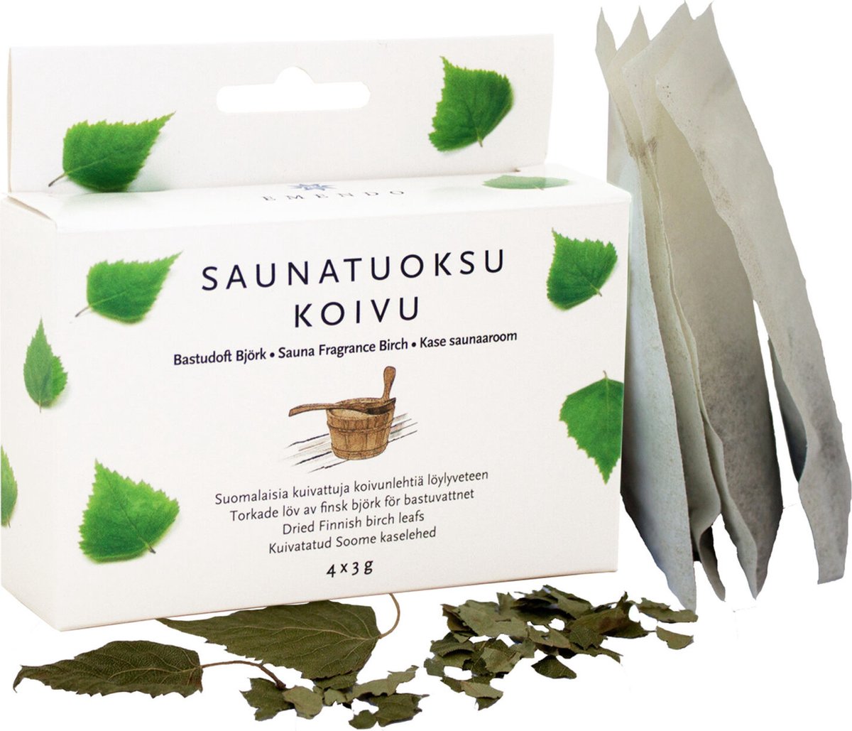 Emendo Sauna geur Berken 4 x 3 gram - Koivu - Opgietmiddel Sauna