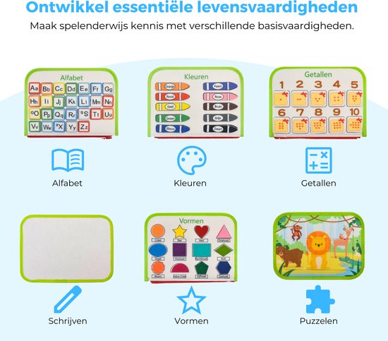 Mauzek® Busy Board Bos - Nederlands - Montessori speelgoed - Activiteitenboek - Sensorisch Speelgoed - Reisspeelgoed - Educatief Speelgoed - Peuter Speelgoed - Jongens - Meisjes - Voor in de auto - Voor onderweg - 3 jaar - 4 jaar - 5 jaar - 6 jaar