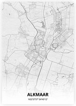 Alkmaar plattegrond - A2 poster - Tekening stijl
