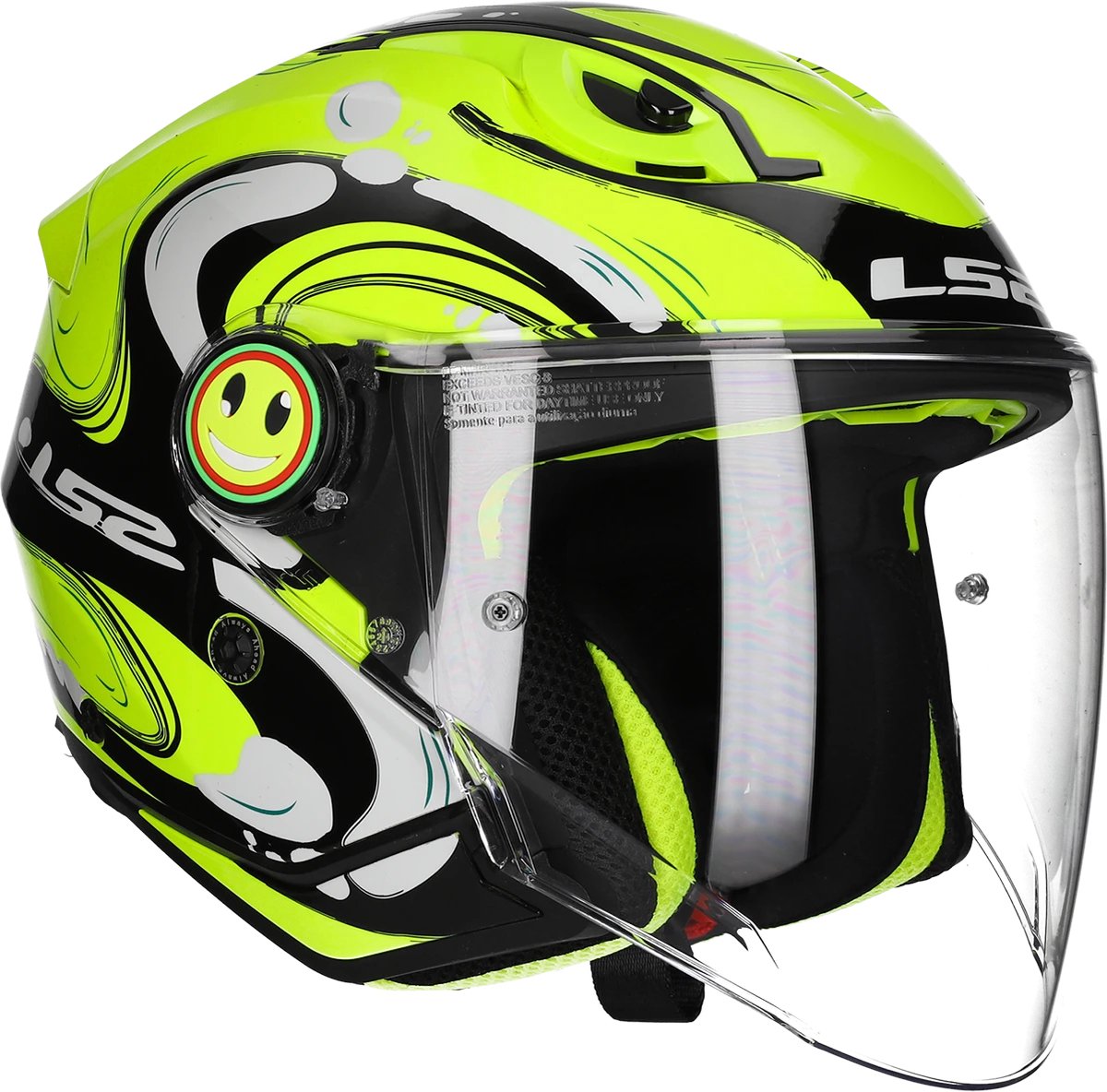 LS2 Helm Funny II Glup OF622 fluor geel maat L