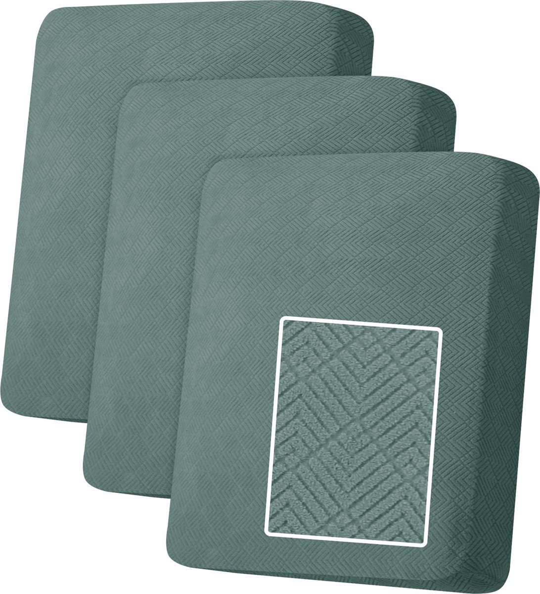 La'Moussawi ® Elastische Bankhoes voor Zitkussens met Geometrisch Design in Bonengroen