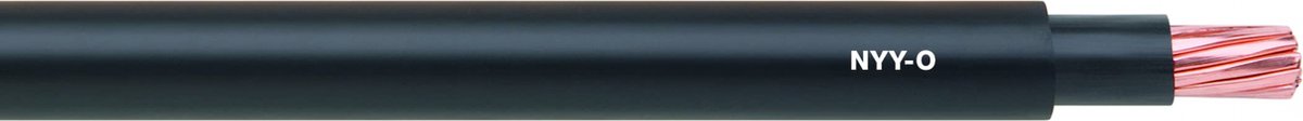 10 meter Lapp 15500123 NYY-J stroomkabel 5x2,5 mm2 RE I vlamvertragende aardkabel met aardgeleider GN/GE I stroomkabel voor buiten en binnen gebruik I zwarte slangleiding I PVC aardkabel