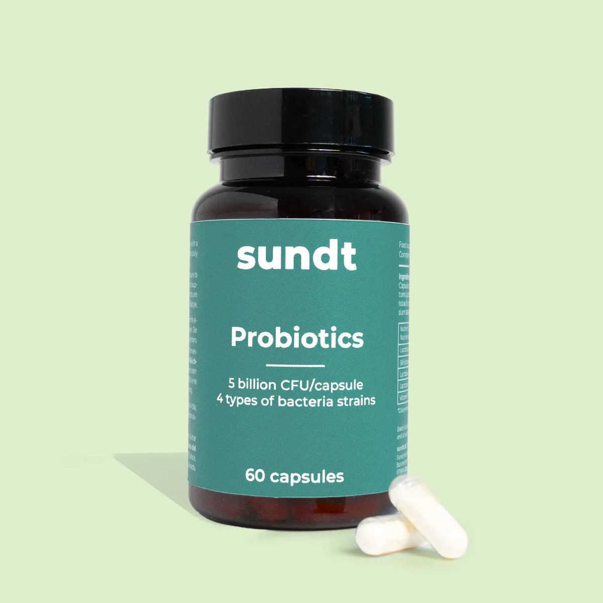 Goedkoopste SUNDT Nutrition - Probiotica Capsules - 60 stuks - 5 Miljard CFU - Ondersteunt Darmflora, Spijsvertering & Immuunsysteem - Met Vitamine B6 - Vegan, Glutenvrij & Lactosevrij