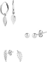 Selected Jewels 925 Sterling Zilveren Lily Oorbellenset  - Zilver
