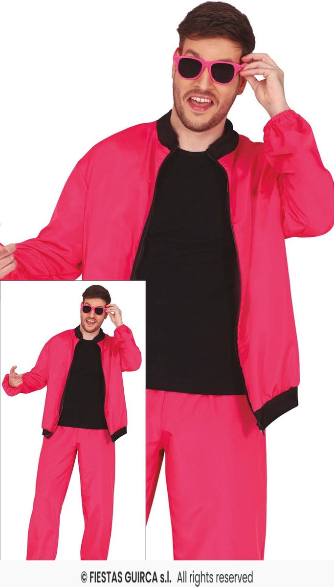 Neon Pink Tracksuit Heren - Maat L