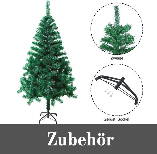 Kunstkerstboom 180 cm met 500 Takken - Snelopbouw en Paraplusysteem - Ideale Kerstversiering voor Binnen en Buiten — afbeelding 3