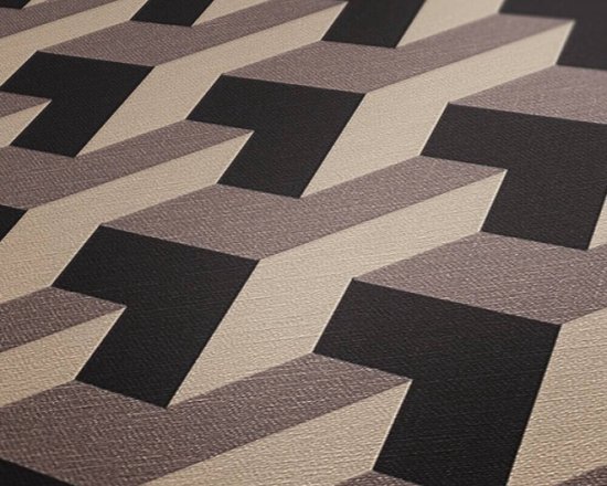 PAPIER PEINT RÉTRO | Geographic - Beige Zwart - Murs Living Daniel Hechter 7