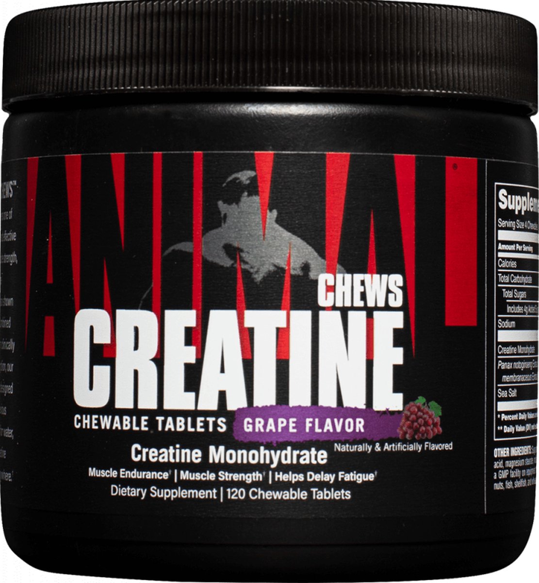 Goedkoopste Universal Nutrition Animal Creatine Chews (120) Grape - Creatine - Creatine Monohydraat
