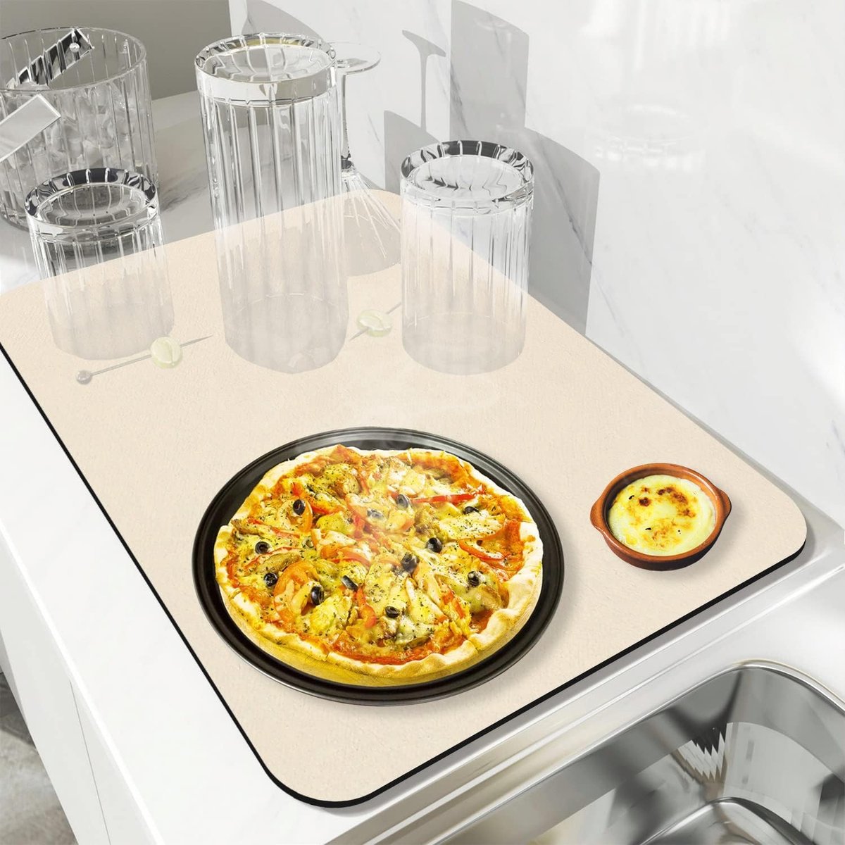 Goodivery ® Super Absorberende Snel Droog Mat voor Keuken en Apparaten Met Antislip