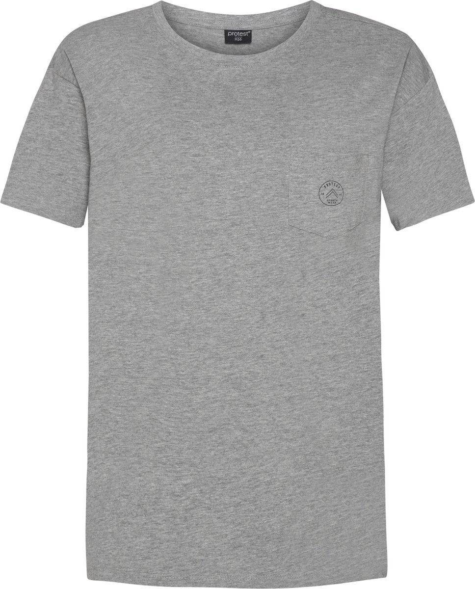 Protest Prtsires – T shirt Dames – Korte mouwen – Ronde hals Grijs