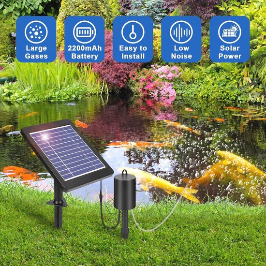 Zuurstofpomp zonne-energie Superpower five 600 - Solar-Aqua