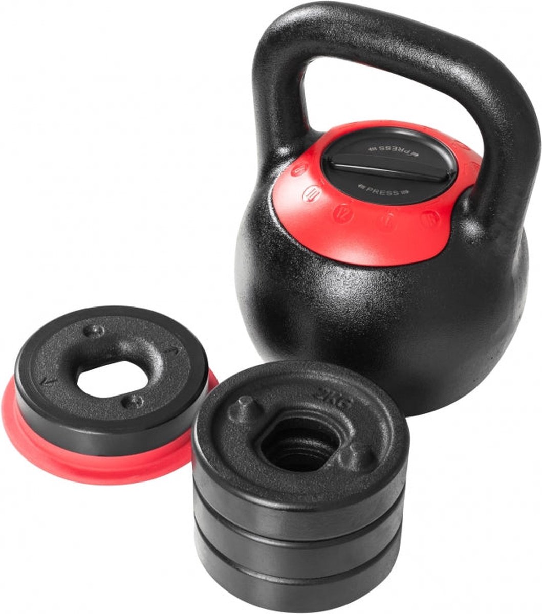 Gorilla Sports Kettlebell - Verstelbaar in gewicht - 8 tot 16 kg – foto 2