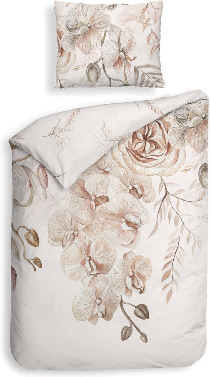 Heckettlane Pioggia Dekbedovertrek - Eenpersoons - 140x200/220 cm - Natural