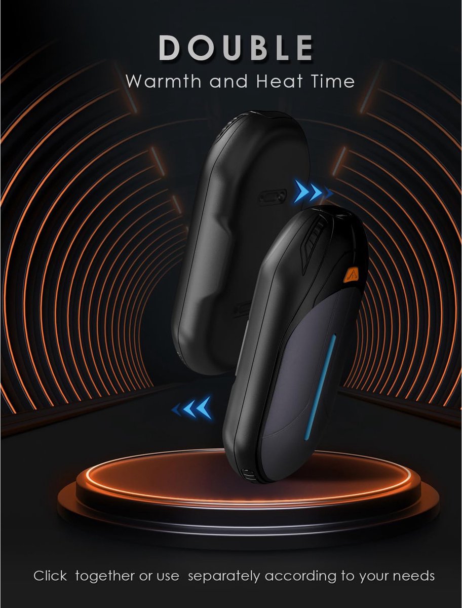 oCreon Oplaadbare Handwarmers 2 Stuks 20 Uur Verwarming Draadloze USB Zakhandverwarmer voor Buiten — cadeau in Sport & Outdoor - foto 6