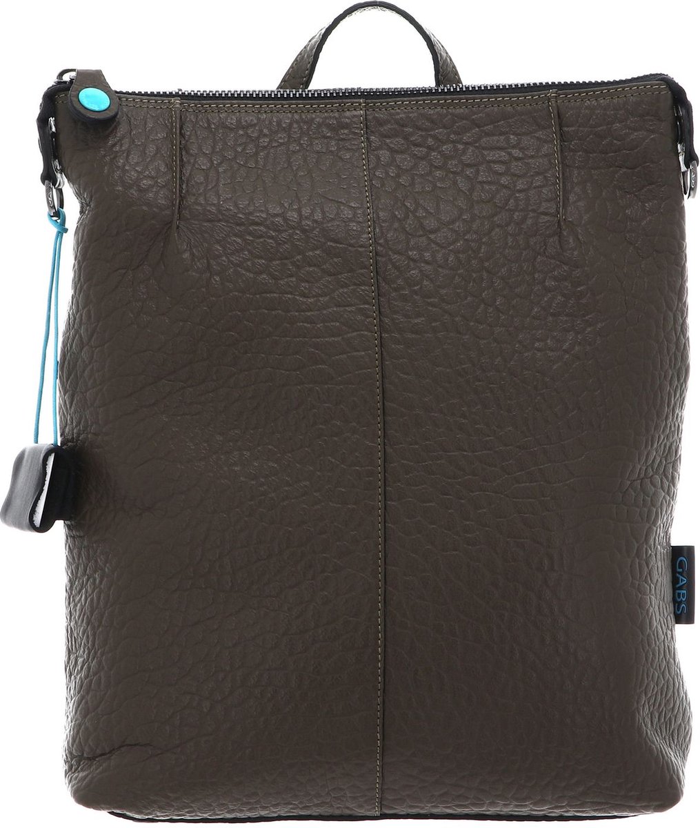 Gabs Leren Vrije tijd rugzak Rugzak Edna TG Montone Pence Black Backpack Verde Militare Olijfgroen