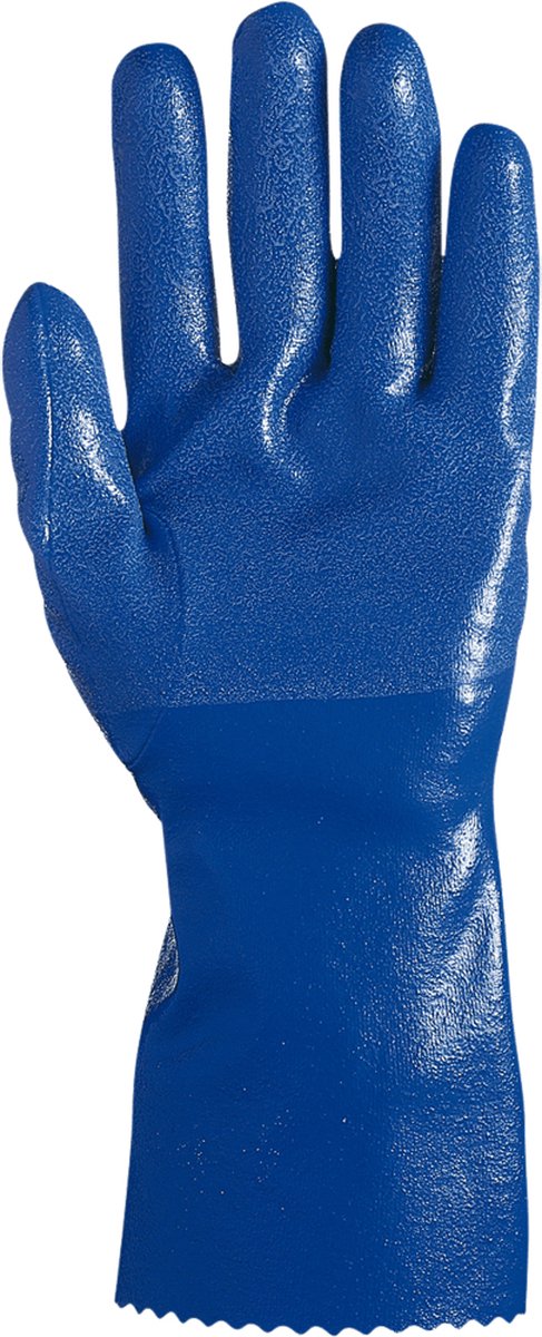 SIR SAFETY PHULAX 630 Werkhandschoenen Blauw Tuinhandschoenen - Nitril - Katoenvoering Antislip - 10 Stuks