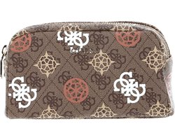 Guess Double Zip dames Beautycase - Brown Multi - One Size