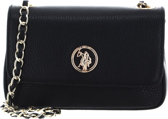 U.S. POLO ASSN. Cuir Sac à épaule Arlington Small Pochette Leather Bag Black Noir