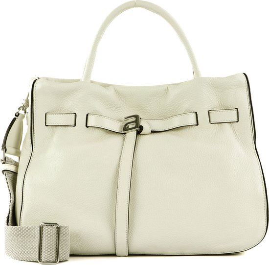 abro Leren Handtas Schoudertas Leather Dalia Hand Bag Jill Ivory Wit | bol