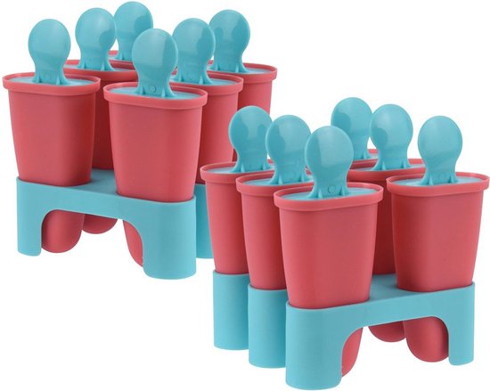 Ijsvormpje 2x6 stuks - Ijsvormen - Ijsjes Vormen - Ijslolly - Ijsvormpjes