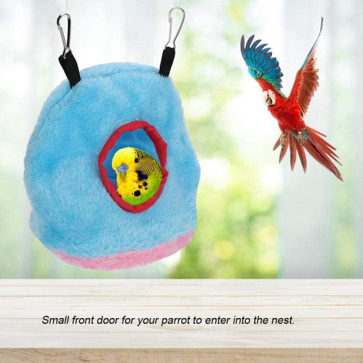 Papegaai Nest Hangmat - Winter Warm Slaapbed, Pluche
