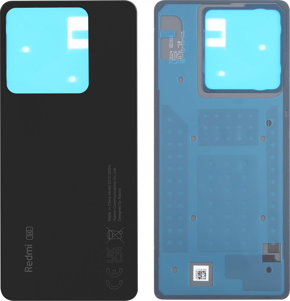 Xiaomi, Batterij cover voor Xiaomi Redmi Note 13 5G original service pack, Zwart
