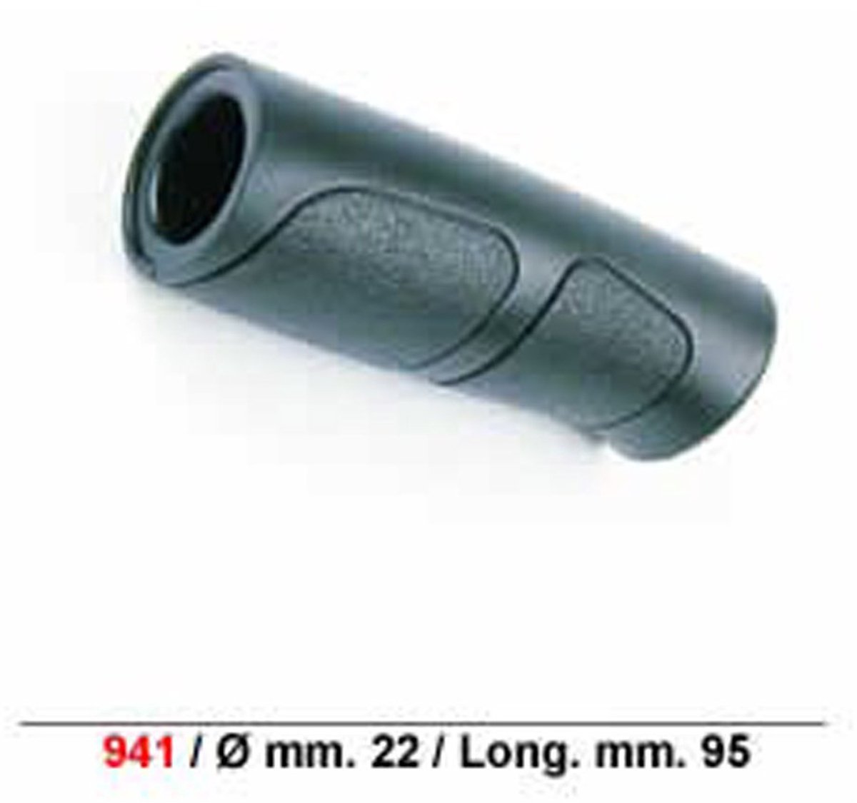 Handvat Pro Grip sportief kort - zwart (per stuk)