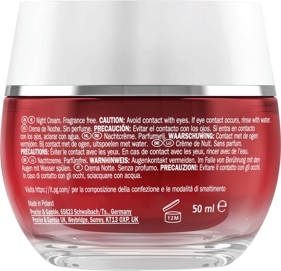 Olay Regenerist Nachtcrème - Actief verstevigende hydraterende gezichtscrème met Niacinamide - Parfumvrij - 50 ml
