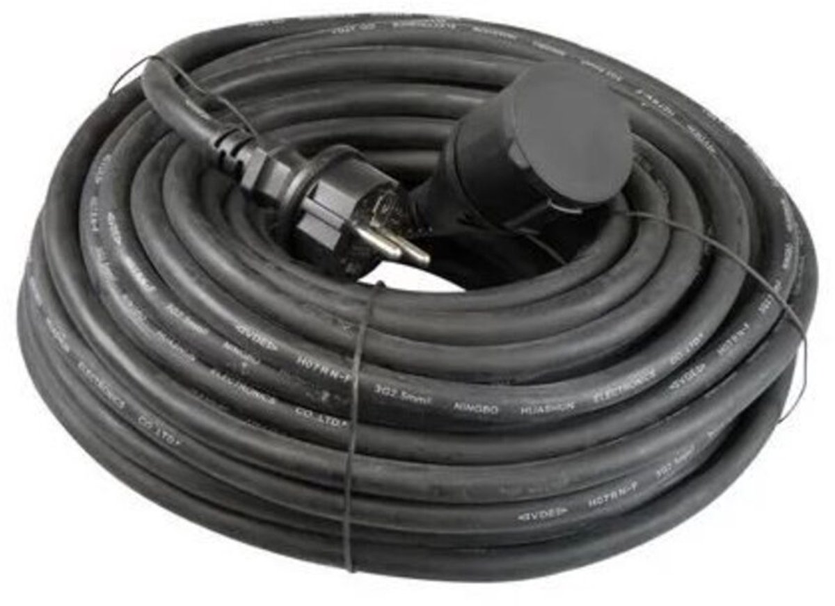 Verlengsnoer - 25meter neopreen - 3x2,5mm H07RN-F zwart