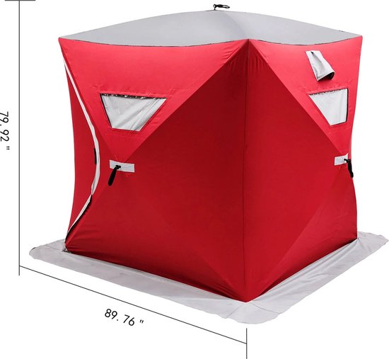 Ice Fishing Shelter - Portable - Pop Up - Easy to Set Up - Waterproof and Windproof Tent - For Winter Camping — afbeelding 2