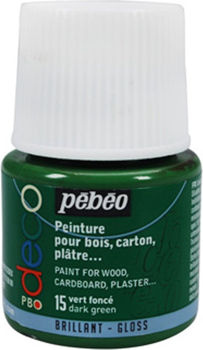 Verf donkergroen - acryl glanzend - 45 ml - Pébéo