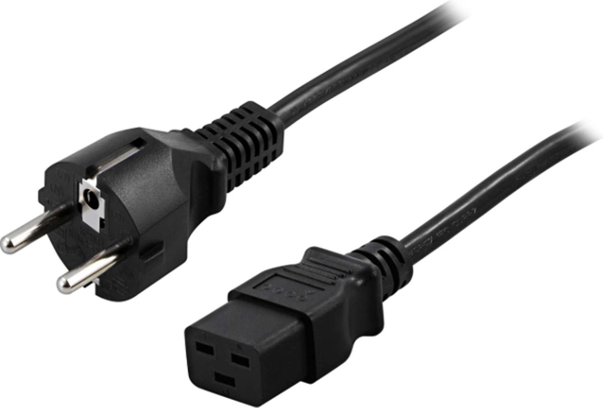 PowerWalker 91010018 electriciteitssnoer Zwart Netstekker type F C19 stekker
