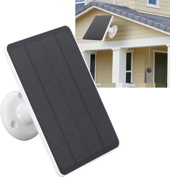 Zonnepaneel voor Arlo Pro 3 en Pro 4 Camera - Videodeurbel Voeding - Spotlight Camera Batterij - 98ft Oplaadkabel - 360 ° Verstelbare Montage - Zonne-batterijlader - WHITE van Wasserstein — afbeelding 4