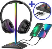 RGB Gaming Headset houder - Headset stand - Koptelefoon standaard - Koptelefoon houder - New Bee™ Met USB-C kabel