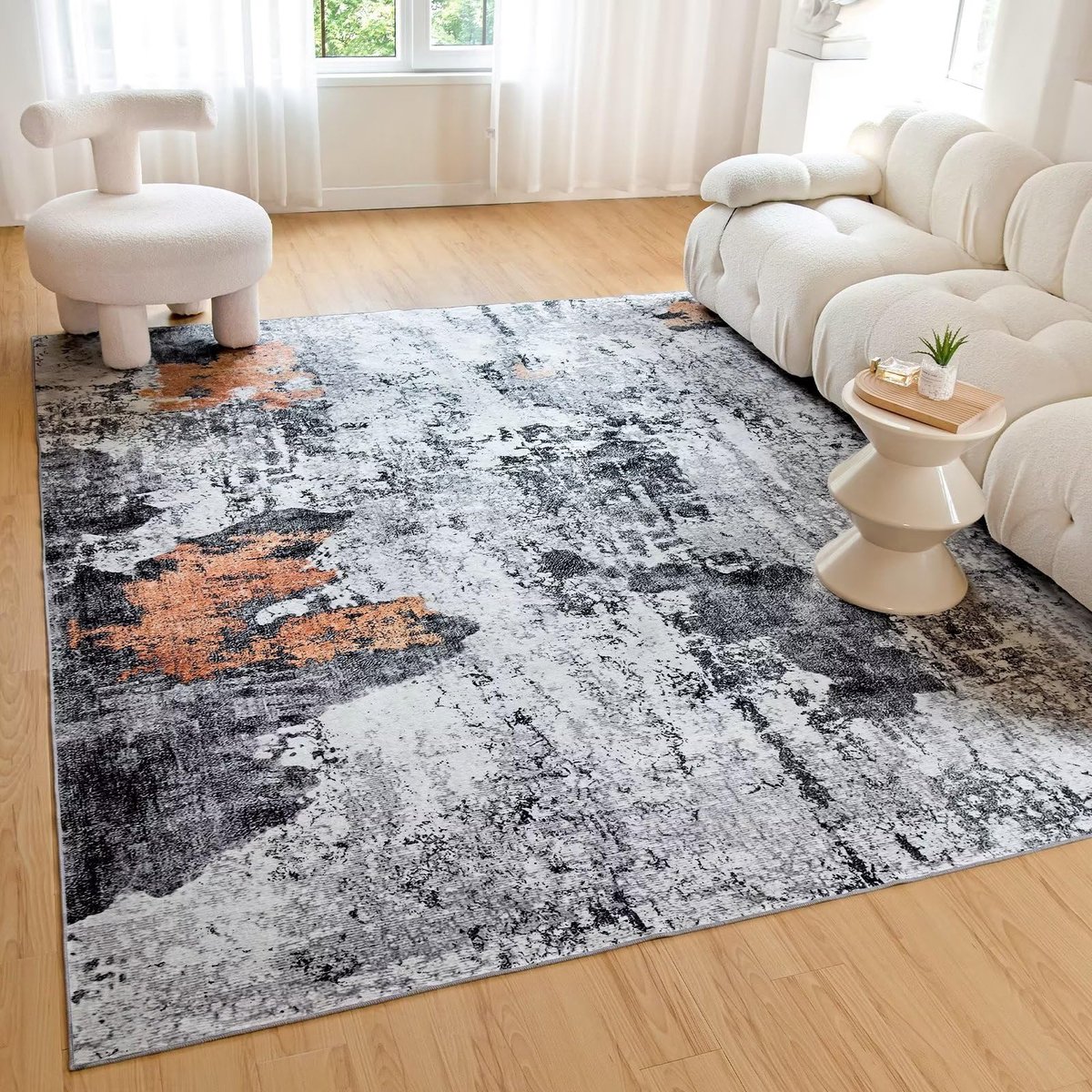 Goodivery ® Abstract en Modern Wasbaar Tapijt voor Diverse Ruimtes, Antislip en Zacht, Perfect voor Binnen en Buiten