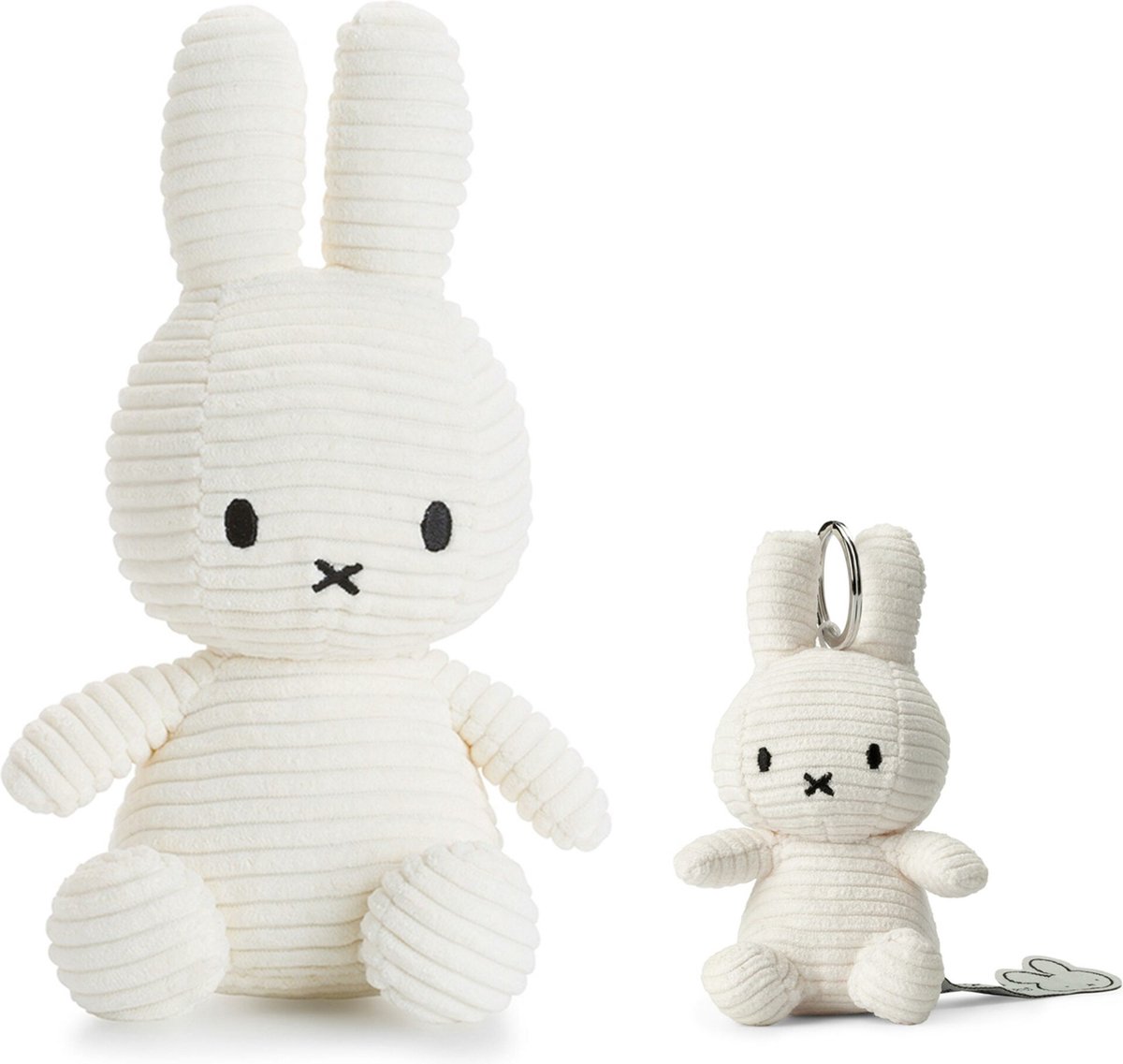 Nijntje Corduroy Wit Bundel - knuffel en sleutelhanger