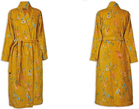 Pip Studio Les Fleurs Badjas - Geel - XXL