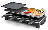 Bol.com Rommelsbacher Raclettesteen & Gourmetset RCS1350 - Met Granietplaat & Crêpevormpjes - 8 personen - 1350 Watt aanbieding