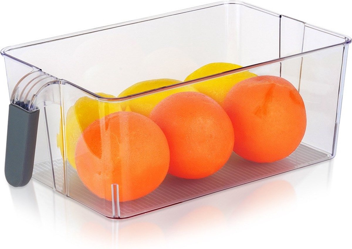 Koelkast Organisator met Handvat 31x18x11,5 cm - Voorraadkast - Koelkastdoos - Koelkastorganizer - voor Koelkast - Pantry