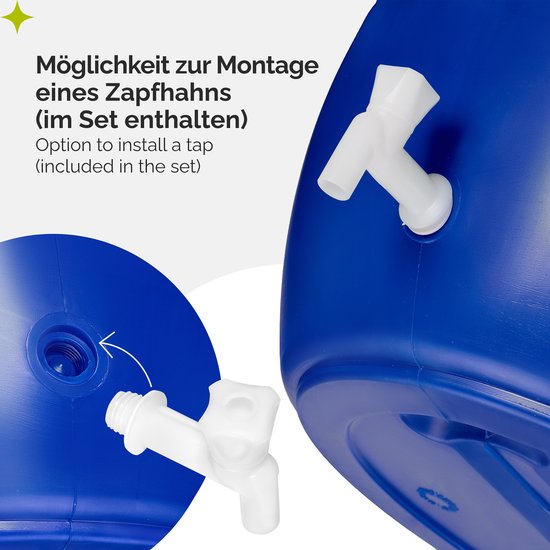 Regenton 120 liter met Deksel - HDPE Regenwateropvangvat voor de Tuin | bol Regenton 120 liter met Deksel - HDPE Regenwateropvangvat voor de Tuin | bol