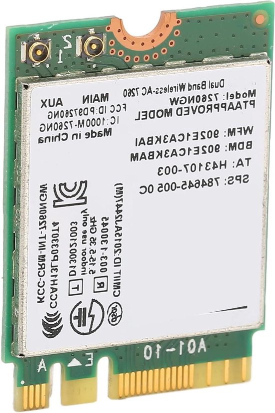 Scheda Di Rete WiFi Bluetooth 4.0 Dual Band 2.4/5 GHz | PCI Express, 300 Mbps, WPA2, Soft AP - 2