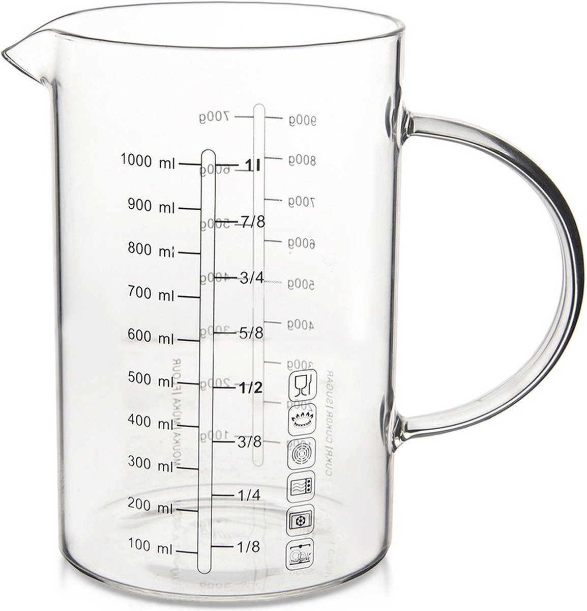 Maatbeker Glas 1 l - Maatkan