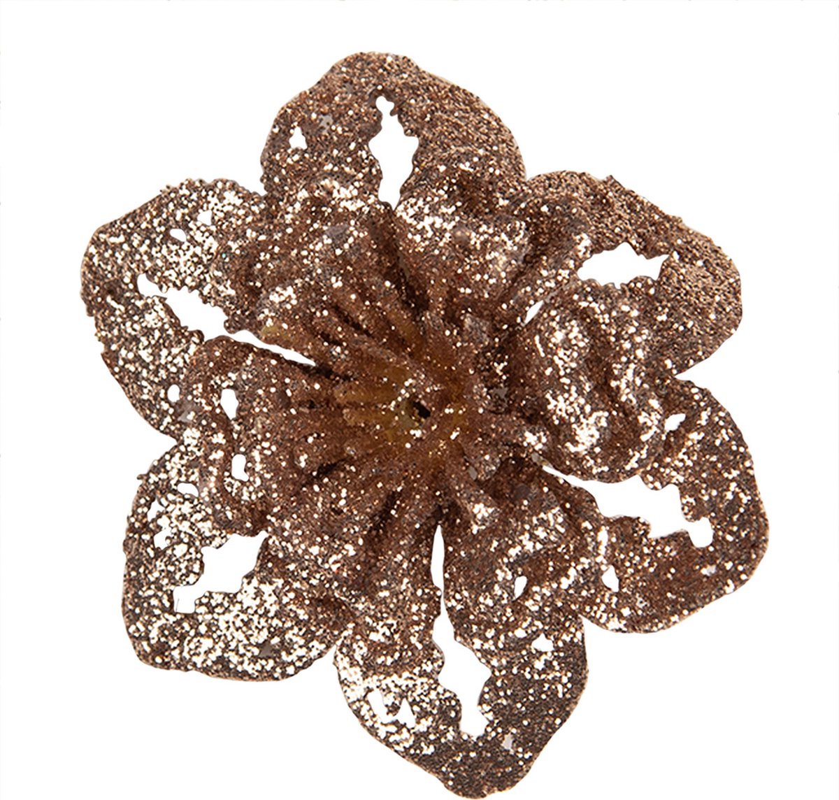 Clayre & Eef Kunstbloem Ø 6x2 cm Koperkleurig Kunststof