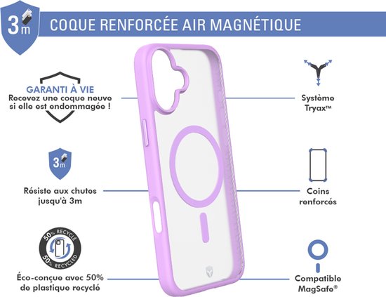 iPhone 16 hoesje roze ForceCase AIR...