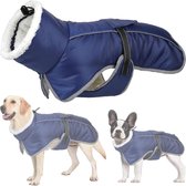 Vivi Bear Waterdichte hondenjas, warme winterjas, hondenkleding, outfit voor middelgrote grote honden, hondenvest, skikleding met veilige reflecterende strepen en D-ring, oranje, XL