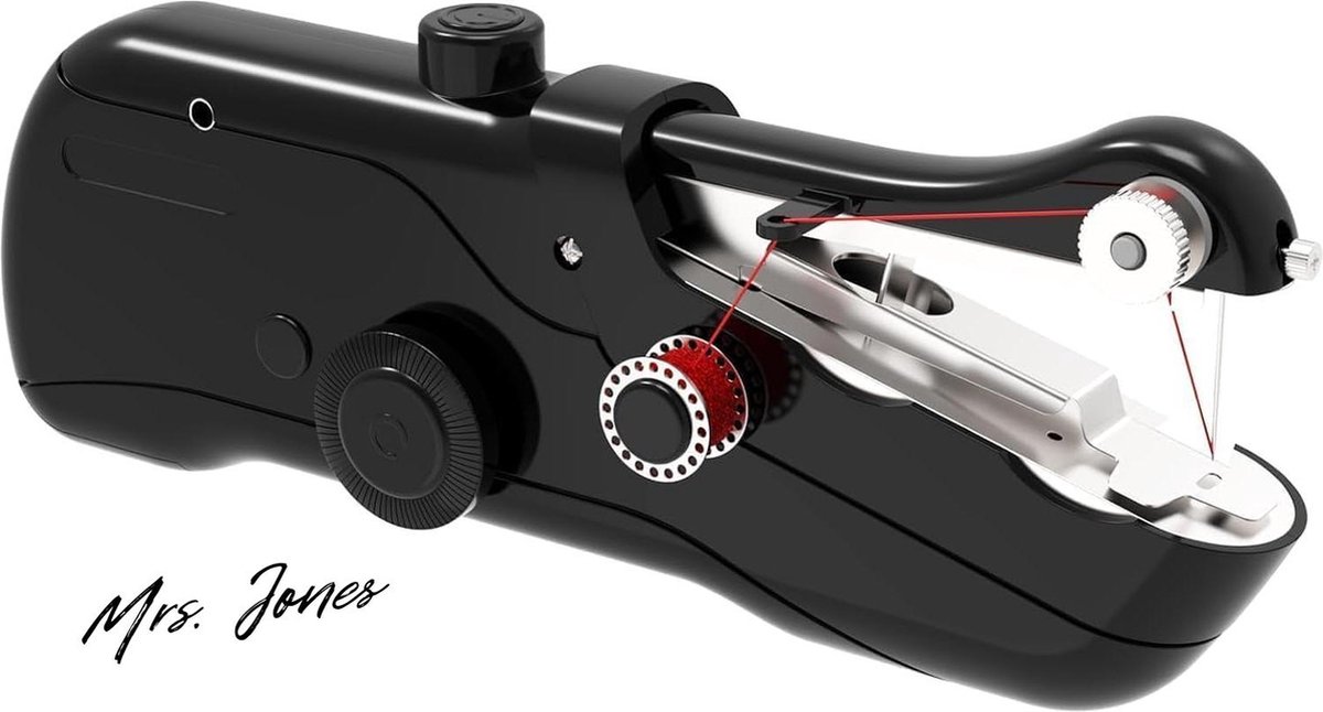 Mrs. Jones Handnaaimachine mini-naaimachine snel naaien draagbaar voor volwassenen met naaibenodigdheden kleding jeans doe-het-zelf thuis reizen .